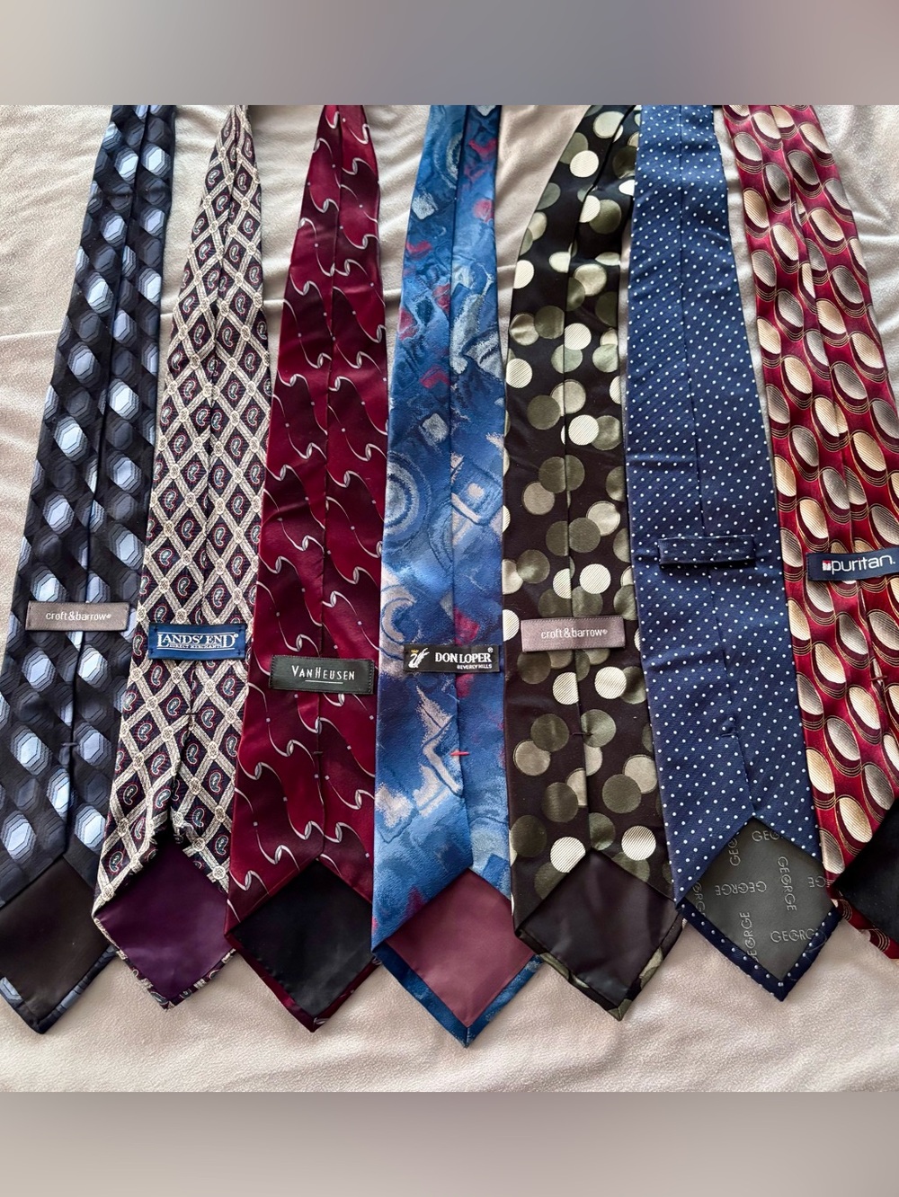 7 Assorted Men's Silk Neck Ties